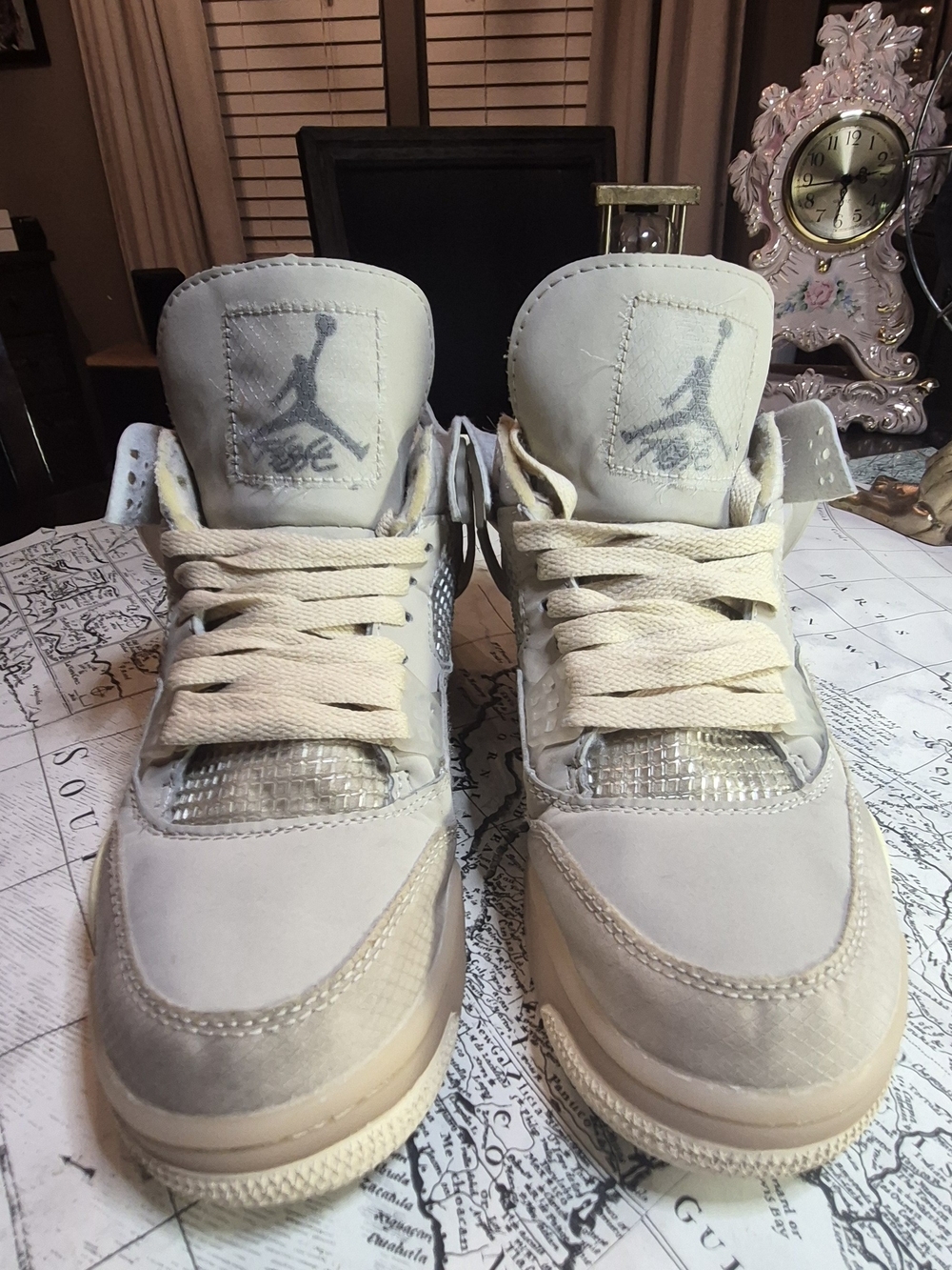 Off-White x Air Jordan 4 Retro SP Sail CV9388-100 Sz 10W 8.5M